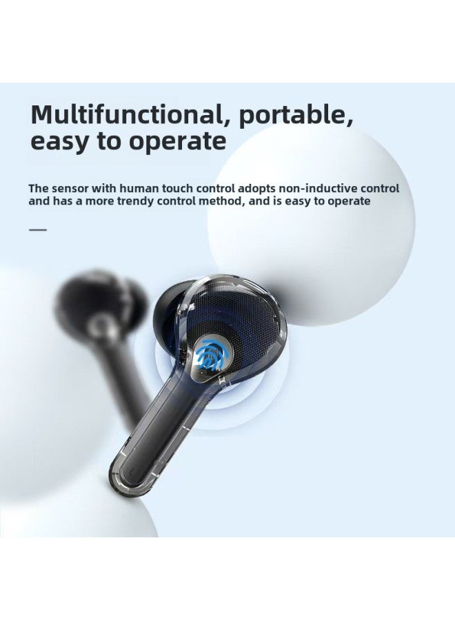 Explosive Bluetooth Headset Air Max Digital Display Color Screen Multi-function High Color Value Game Computer Headset-Color:Blue