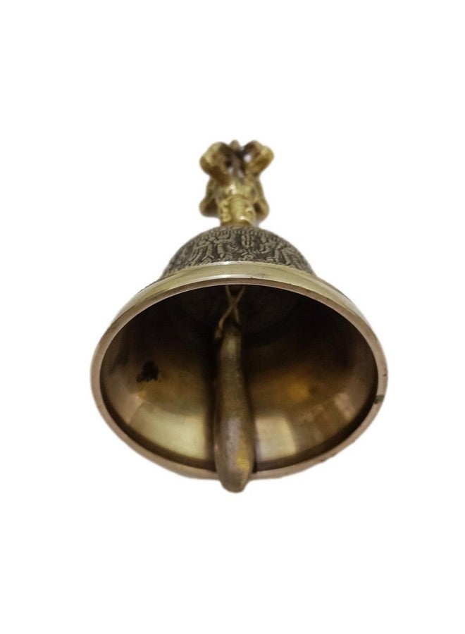 athizay Home Decor Bronze Bell for Temple Beautiful Traditional Art Design by Handmade - Image 4