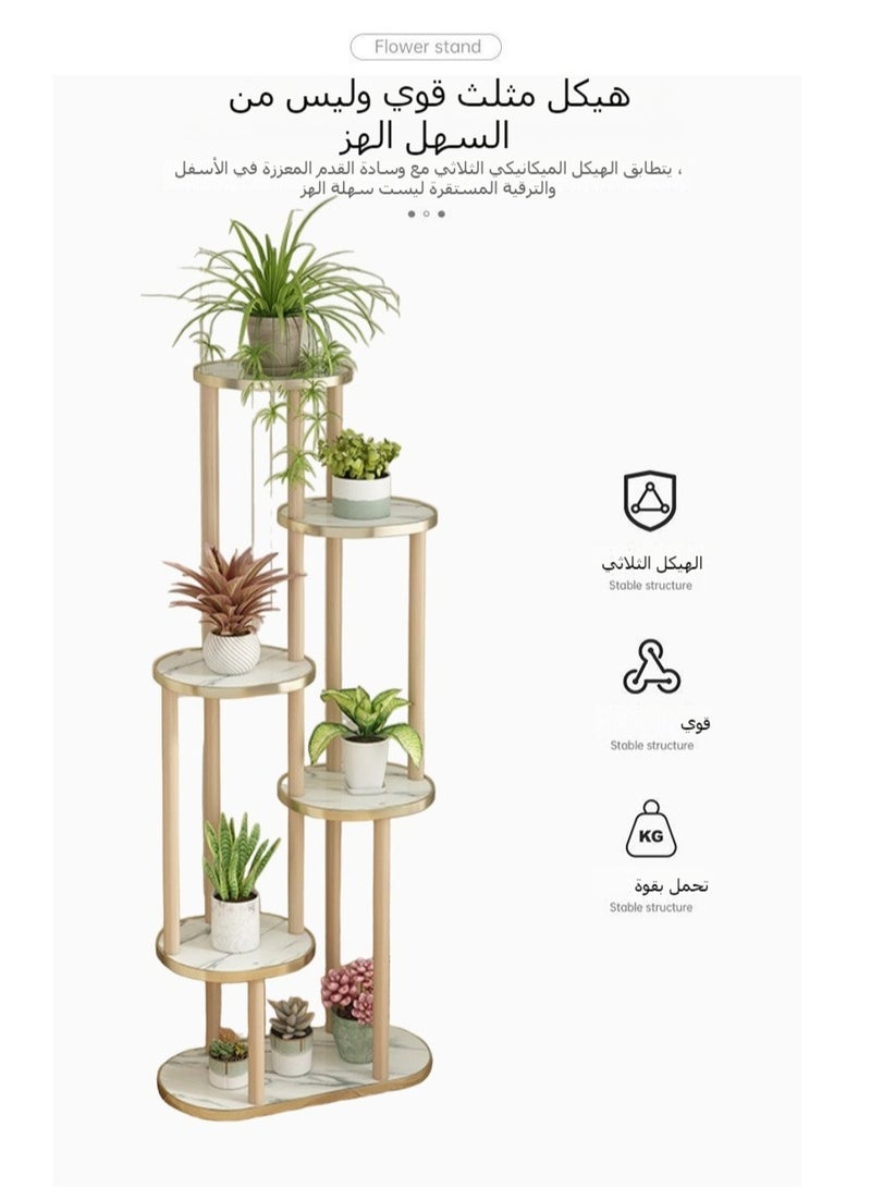 XiuWoo Nordic Style Floor Standing Flower Succulent Pothos Plant Shelf Plants Display Stand Flowers Rack For Indoor Outdoor Balcony Bedroom Living - Image 2