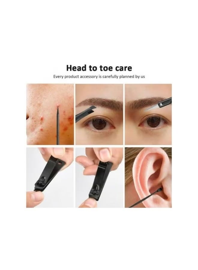 10 pcs Set Of Nail Clippers, Pedicure Clippers. With Leather Bag - Image 3