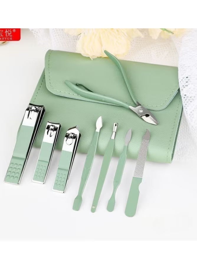10 pcs Set Of Nail Clippers, Pedicure Clippers. With Leather Bag - Image 2