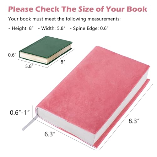 APLUFINE Small Book Covers for 5.5–6" × 2" × 8" Books, Velvet Reusable Fabric Book Cover with Pockets, Adjustable Book Protector for Paperbacks, Journals & Bibles - Image 3