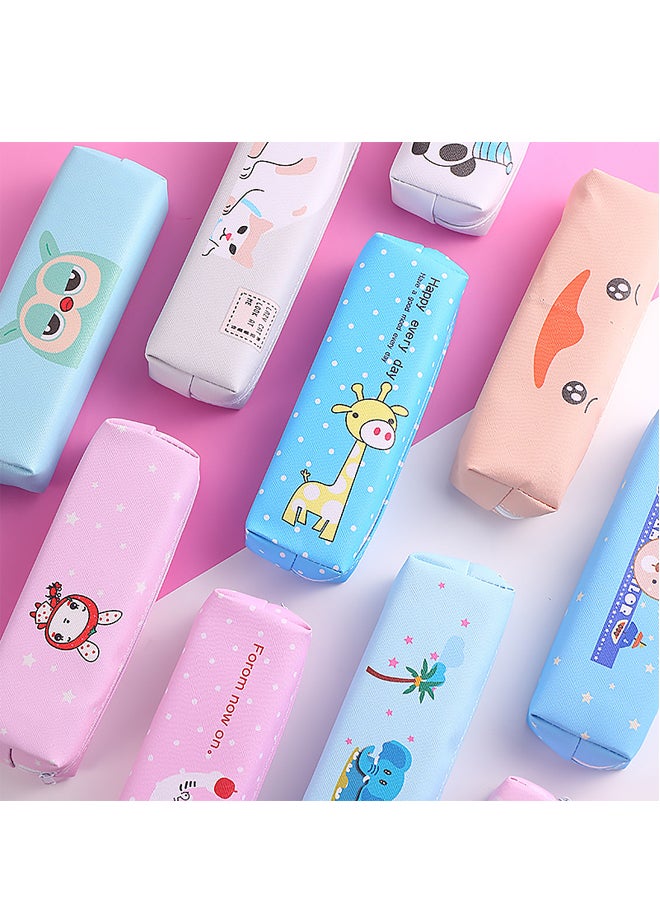 Loquat Creative Cartoon Animal Print Zipper Pencil bag For Elementary School Students Pencil Case - Image 2