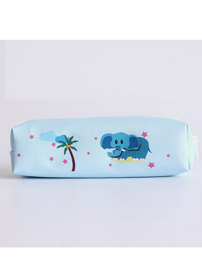 Loquat Creative Cartoon Animal Print Zipper Pencil bag For Elementary School Students Pencil Case - Image 1