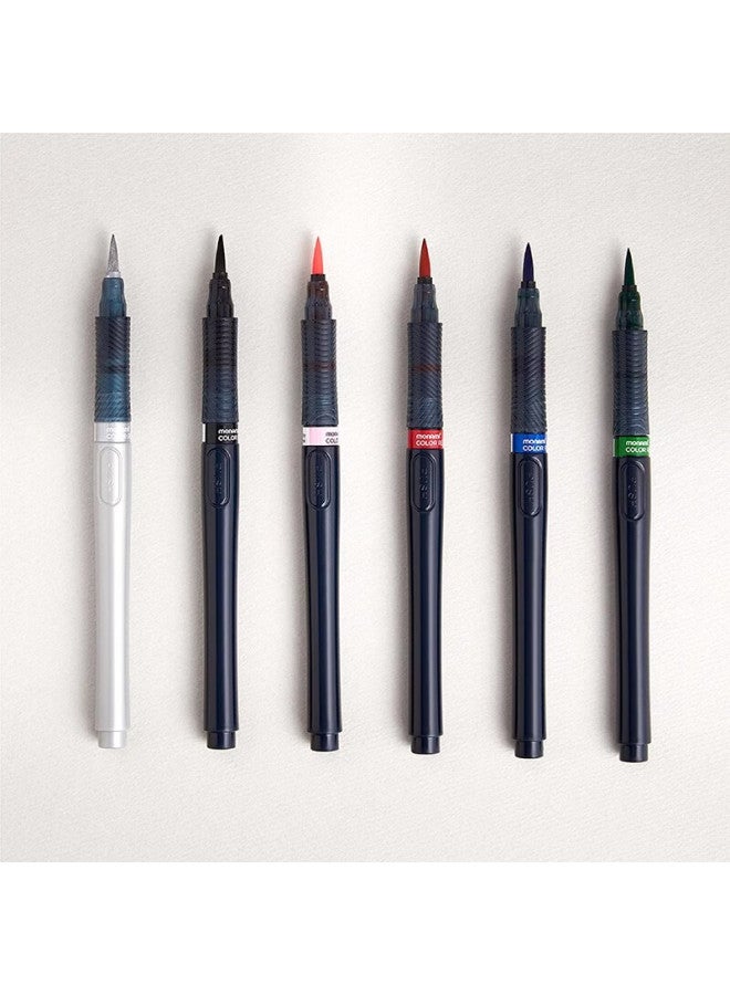 Monami Soft Brush Calligraphy Brush Painting Brush Watercolor Brush, Water-Resistant, Non-Fading, Hand-Drawn Colored Brush, Village Series 6-Color Set - Image 5