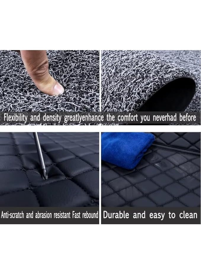 9D Premium Leather Car Floor Mats - Full Textured Coverage & All-Weather Floor Liners - Durable Waterproof & Dirt-Resistant Design for Daily Use - Image 5