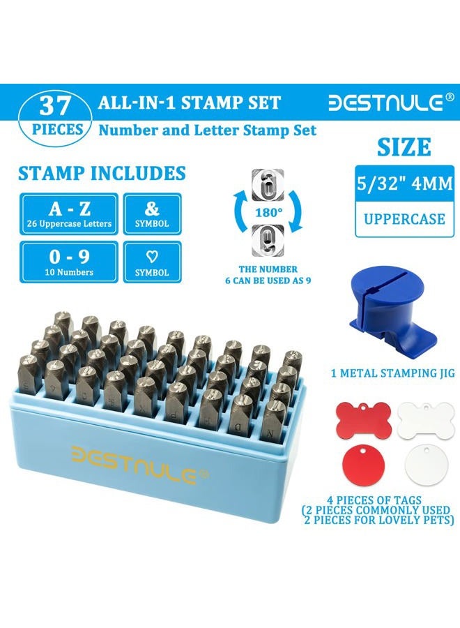 BESTNULE Metal Stamping Kit, Number and Letter Stamp Set (A-Z, 0-9 and &, Love Symbol), Industrial Grade Hardened Carbon Steel, Perfect for Metal, Wood, Plastic, Leather (5/32", 4MM) - Image 2