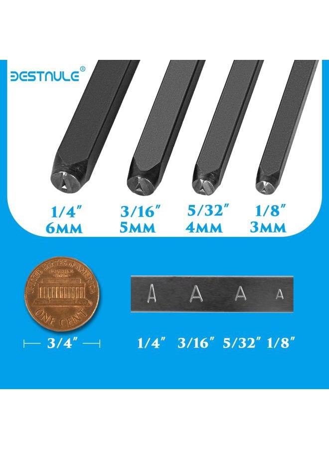 BESTNULE Metal Stamping Kit, Number and Letter Stamp Set (A-Z, 0-9 and &, Love Symbol), Industrial Grade Hardened Carbon Steel, Perfect for Metal, Wood, Plastic, Leather (5/32", 4MM) - Image 4