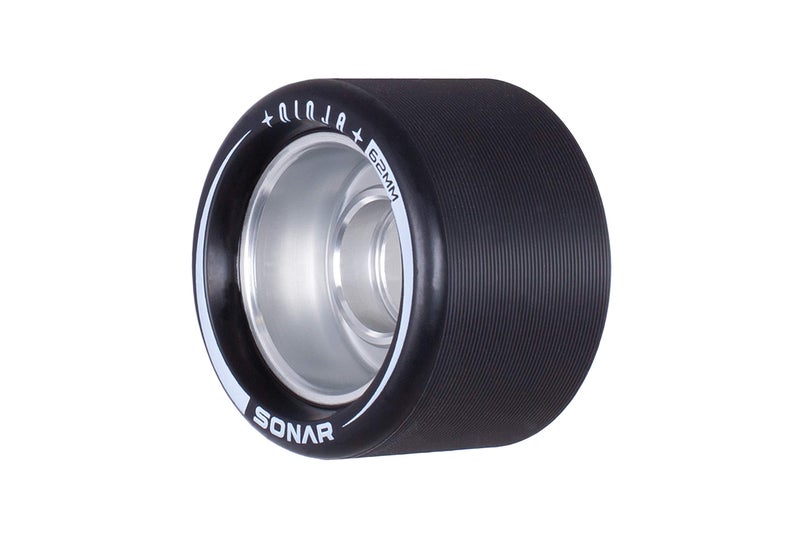 Riedell Ninja Speed Wheels - Sonar Roller Skate Wheels - 4 Pack of 62mm x 43mm | Black | 94A - Image 1