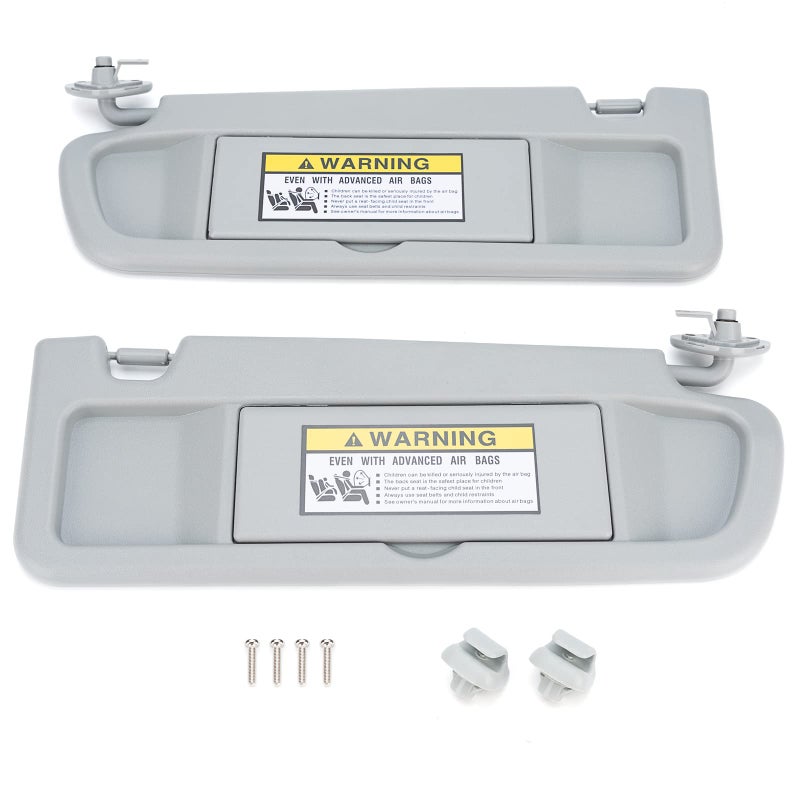 Left Driver Right Passenger Side Sun Visor Compatible with Honda Civic 2006 2007 2008 2009 2010 2011 Replaces 83280SNAA01ZC 83230SNAA01ZC Gray