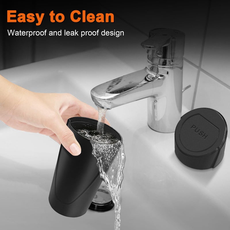 Kincown Car Trash Can, 2 Packs Mini Car Trash Bin with Lid, Leakproof Cup Holder Car Garbage Can with 60 Trash Bags, Vehicle Front Back Seat Organizers and Storage for Car, Home, Office, Black - Image 5
