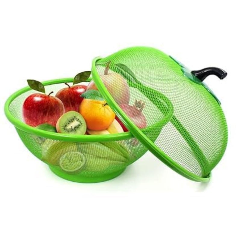 NIV Creation Apple Shape Net Fruits Vegetables Basket for Kitchen Fruit Basket with Net Cover Fruit and Vegetable Stand Basket Fruit Net Cover Multi Colour - Image 4