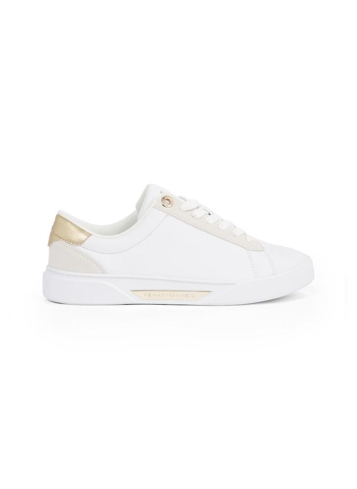 TOMMY HILFIGER Logo Detail Lace Up Low Top Sneakers  - Image 1