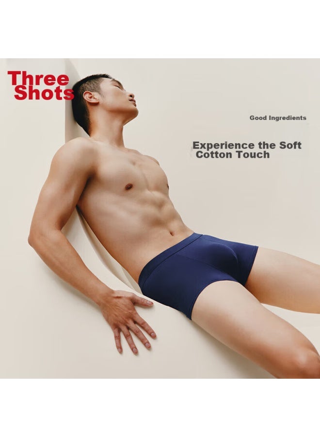 Threegun Men's Underwear, Xinjiang Cotton, Antibacterial, Elastic, Breathable, Boxer Briefs, Men's Boxer Shorts, 3-pack - Image 4