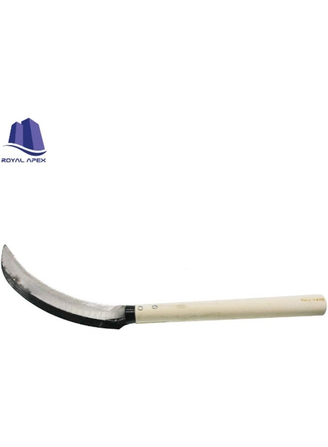 Royal Apex 2 Pcs Lightweight Gardening Grass Sickle Steel Sharp Wooden Handle Weeding Garden Tool - Image 4