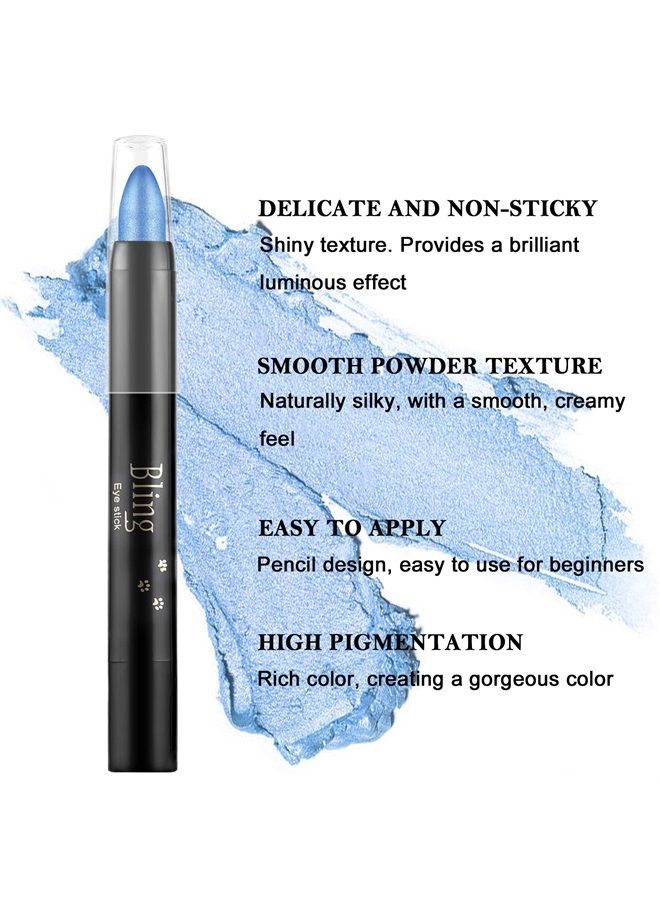 Boobeen Eyeshadow Pencil Crayon Waterproof Eyeshadow Stick Shimmer Cream Eyeshadow Pen Create Glitter Eye Makeup, Easy to Use (13#) - Image 3