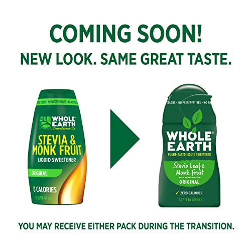 Whole Earth Stevia & Monk Fruit Liquid Sweetener, Original, No Erythritol, Squeeze Bottle, 1.62 Fl Oz (Pack of 12) - Image 2