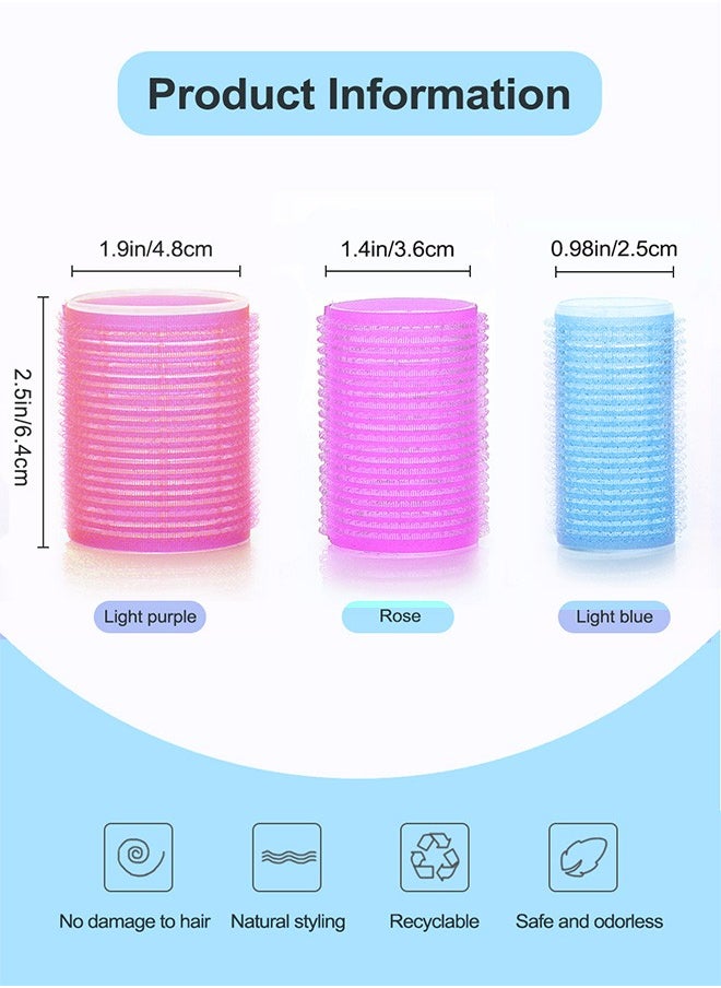 HomarKet 51Pcs Hair Rollers Set - 36Pcs Self Grip Hair Curlers with 12Pcs Hair Clips +2pcs combs+1pcs hair dispenser - DIY Hairstyle Rollers Hair Curlers for Women Girls Long Medium Short Hair  - Image 2