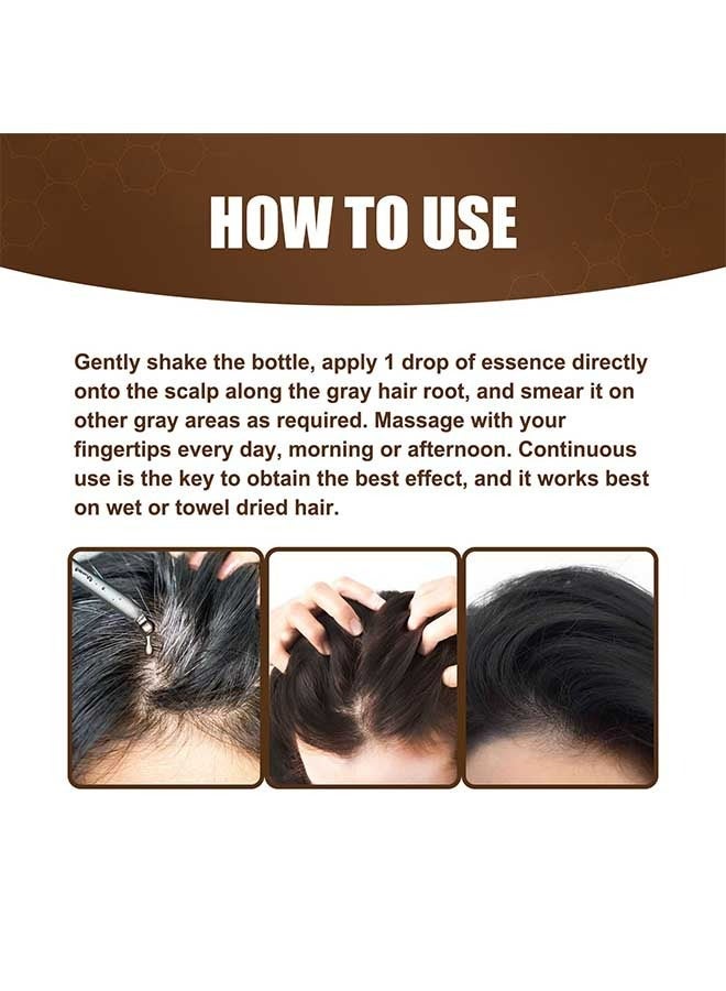 جايسوينغ Anti White Hair Essence 30ml ، مصل الشعر الداكن المضاد للشيب للرجال والنساء ، غميق طبيعي ، يعزز صحة الشعر وزيادة سمكه - Image 3