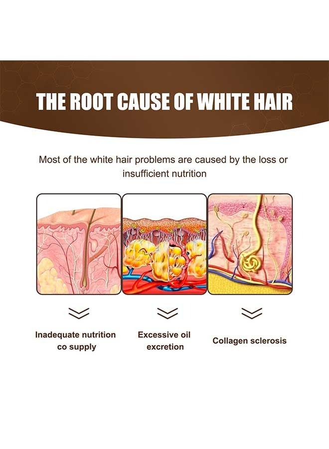 جايسوينغ Anti White Hair Essence 30ml ، مصل الشعر الداكن المضاد للشيب للرجال والنساء ، غميق طبيعي ، يعزز صحة الشعر وزيادة سمكه - Image 5