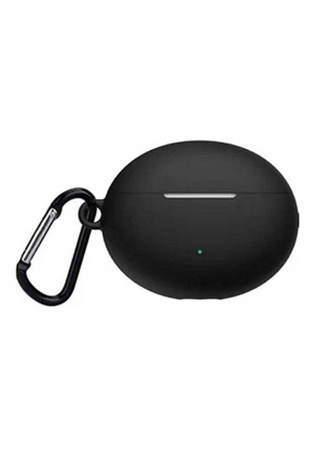 Soft Silicone Protective Cover with Finger Ring Strap for Huawei Freebuds 3 - Shockproof, Anti-Slip, Stylish (Black) - Image 1