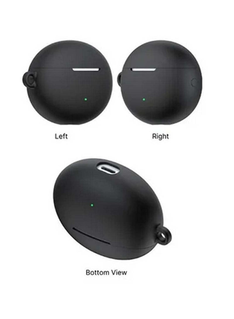 Soft Silicone Protective Cover with Finger Ring Strap for Huawei Freebuds 3 - Shockproof, Anti-Slip, Stylish (Black) - Image 5