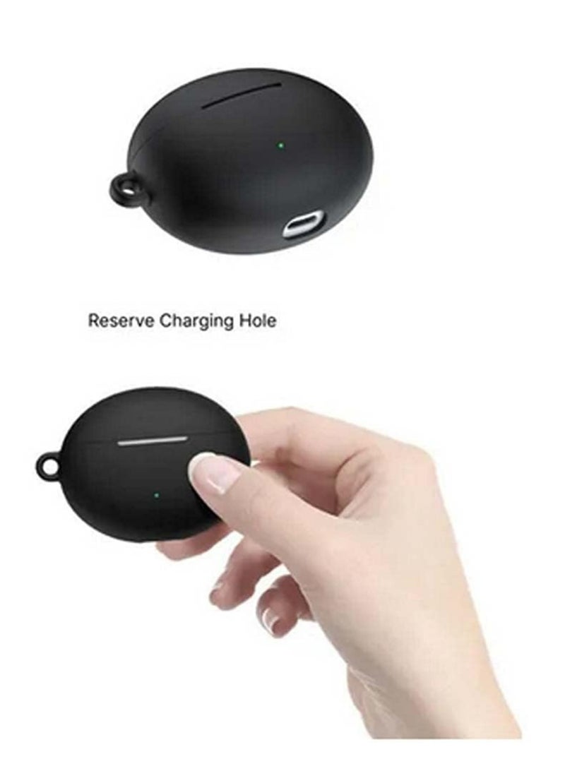 Soft Silicone Protective Cover with Finger Ring Strap for Huawei Freebuds 3 - Shockproof, Anti-Slip, Stylish (Black) - Image 4