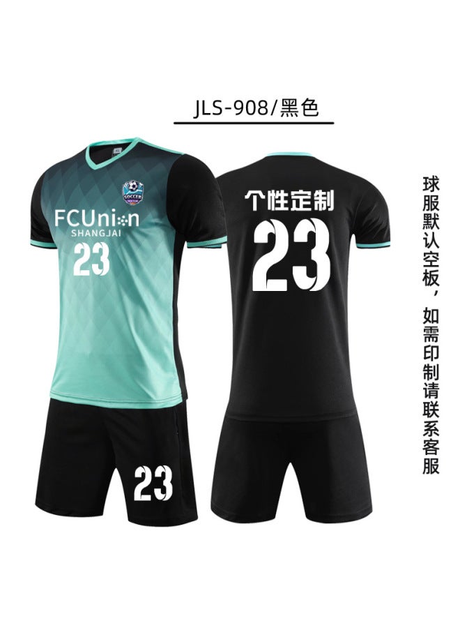 908-black Quick Dry Sports Football Training Suit New Suit Adult Children Training Camp Custom Football Suit