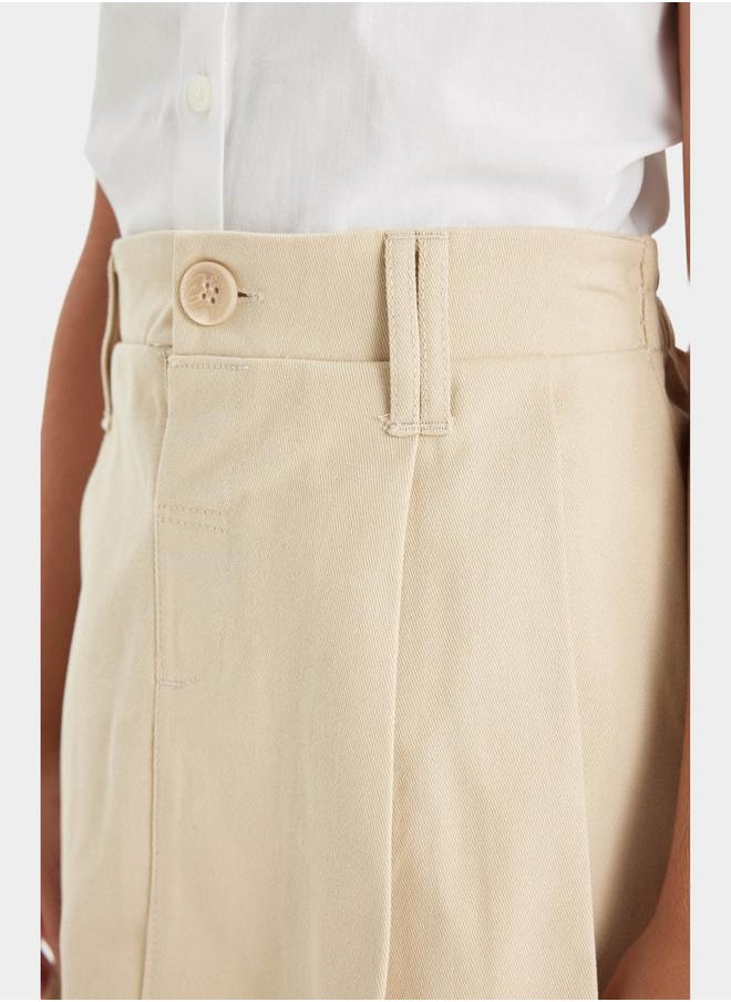 DeFacto - Elasticated Waist Front Pleated Mini Skirt by Styli - Image 1