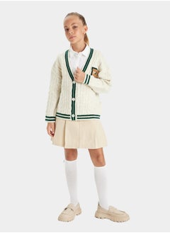 Elasticated Waist Front Pleated Mini Skirt by Styli