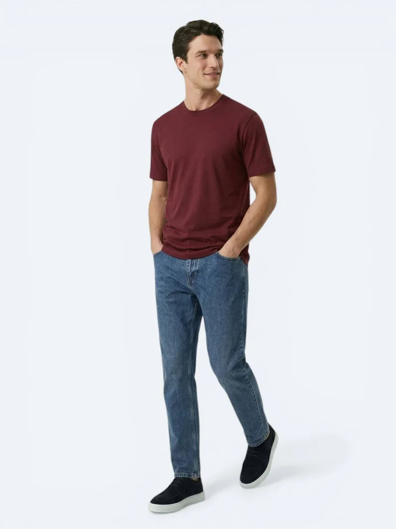 Kip Burgundy Plain T-Shirt