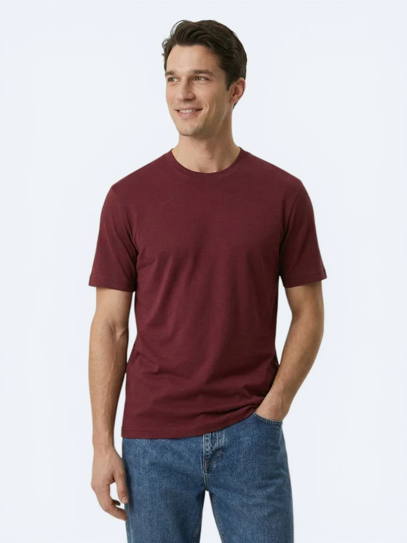 Kip Burgundy Plain T-Shirt