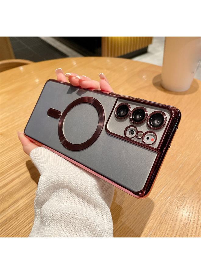 اس-توب جراب لهاتف Samsung Galaxy S22 Ultra 5G مصنوع من مادة TPU المطلية بالكهرباء مع جراب مغناطيسي Magsafe - Image 1