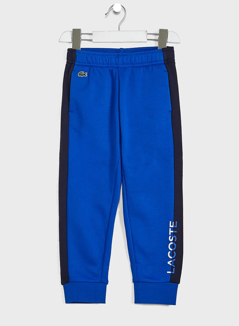 LACOSTE Kids Fleece Tracksuit Pants