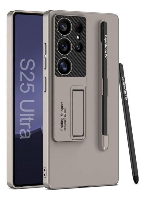 Case for Samsung Galaxy S25 Ultra,Ultra-thin Anti-fall Phone Case with Capacitance Pen u0026 Adjustable Stand,Durable Anti-friction Shockproof Protective Back Cover