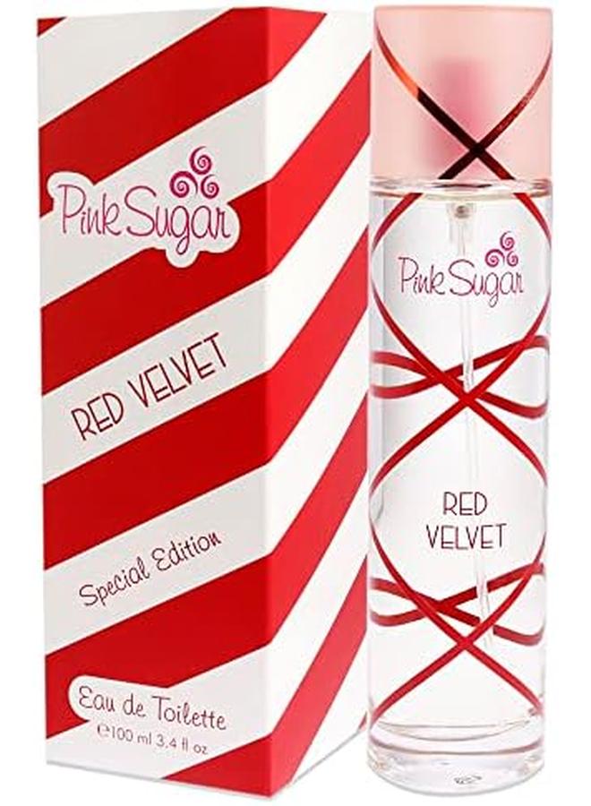 Pink Sugar Aquolina Red Velvet Edt Spray Special Edition Women 3.4 Oz - Image 4