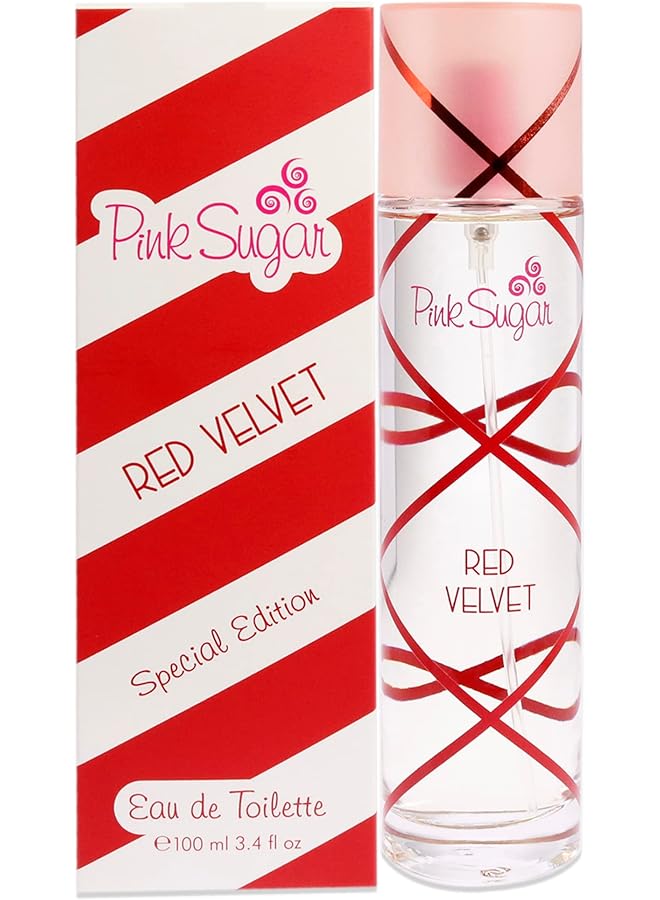 Pink Sugar Aquolina Red Velvet Edt Spray Special Edition Women 3.4 Oz - Image 1