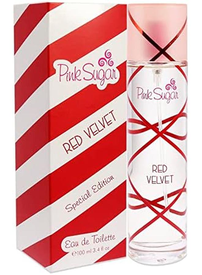 Pink Sugar Aquolina Red Velvet Edt Spray Special Edition Women 3.4 Oz - Image 3