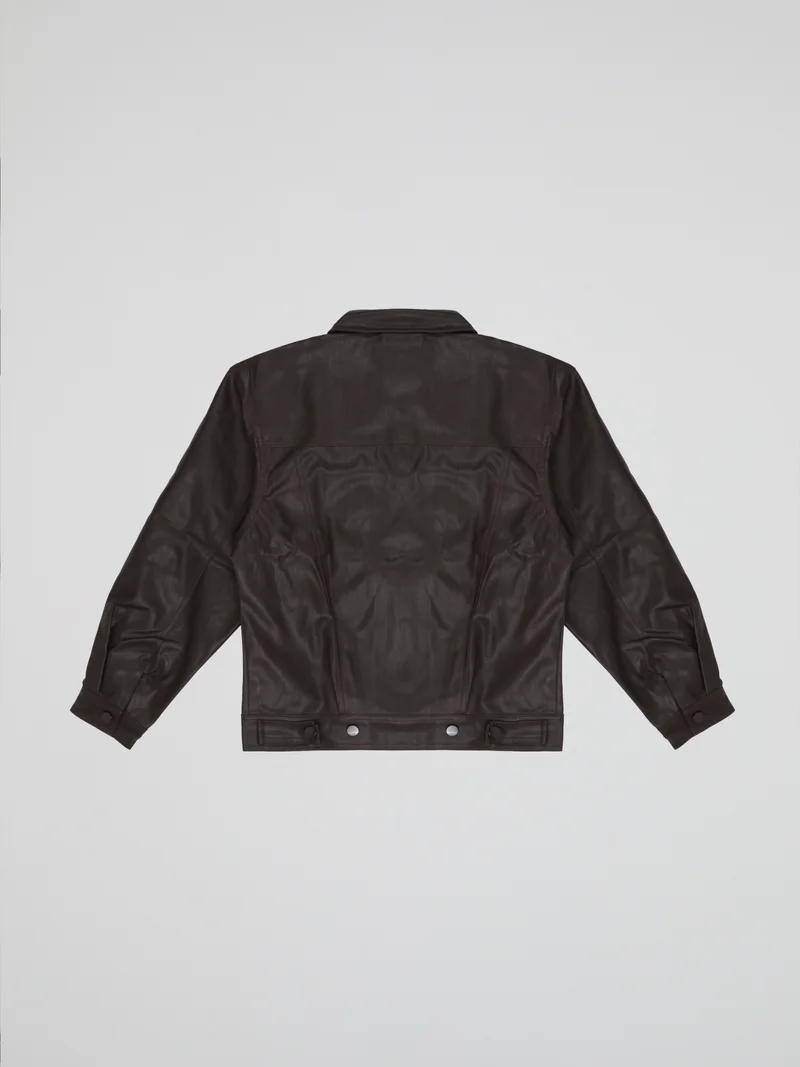 بي هايب سوسيتي B-Hype Brown Faux Leather Jacket