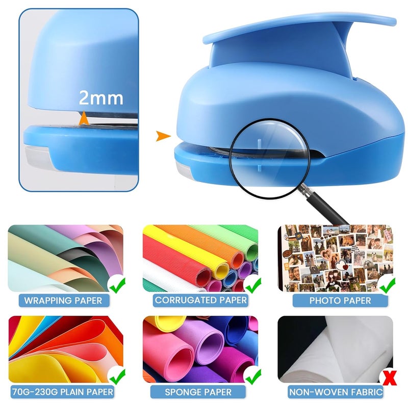 MYARTOOL مكبس ورق دائري بقطر 1 بوصة - اضغط لأسفل لقص دائرة نظيفة ومستوية في كل مرة - مثالي لإضافة التفاصيل إلى ملصقات الهدايا، بطاقات التهنئة، وديكورات الحفلات اليدوية. - Image 4
