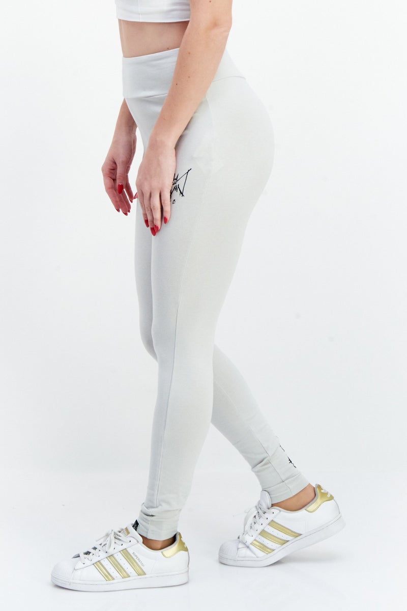 Ellesse x MJB Women Brand Logo Training Leggings, Grey - Image 3