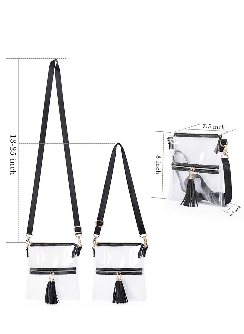 SYOSI - Clear Purse for Women, Crossbody Handbag Cute, Small See Through Bag Clutch, Clear Crossbody Purse Bag  PGA, Concerts, Festivals Approved Clear Tote Bag - Image 1