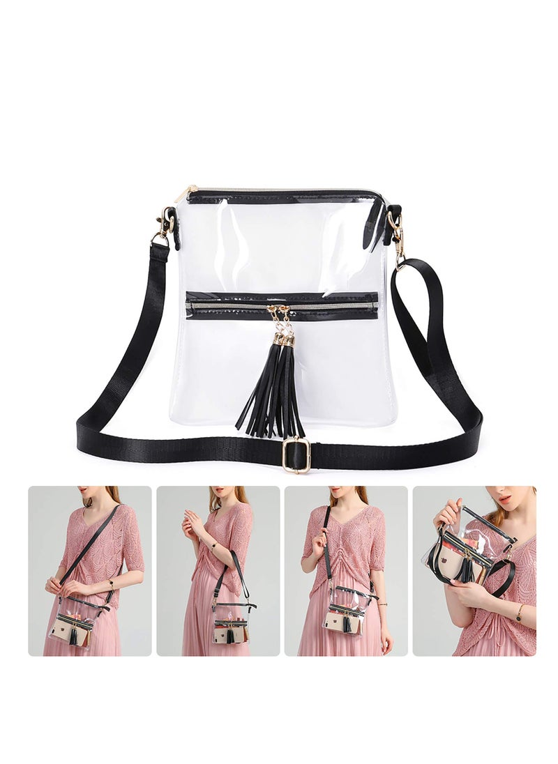SYOSI - Clear Purse for Women, Crossbody Handbag Cute, Small See Through Bag Clutch, Clear Crossbody Purse Bag  PGA, Concerts, Festivals Approved Clear Tote Bag - Image 1