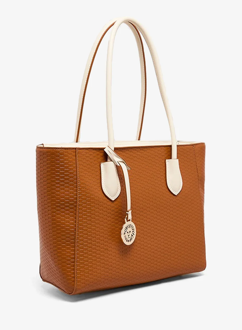 ANNE KLEIN  Anne Klein Textured Pu Zip Closure Tote Bag for Women | Best Price UAE