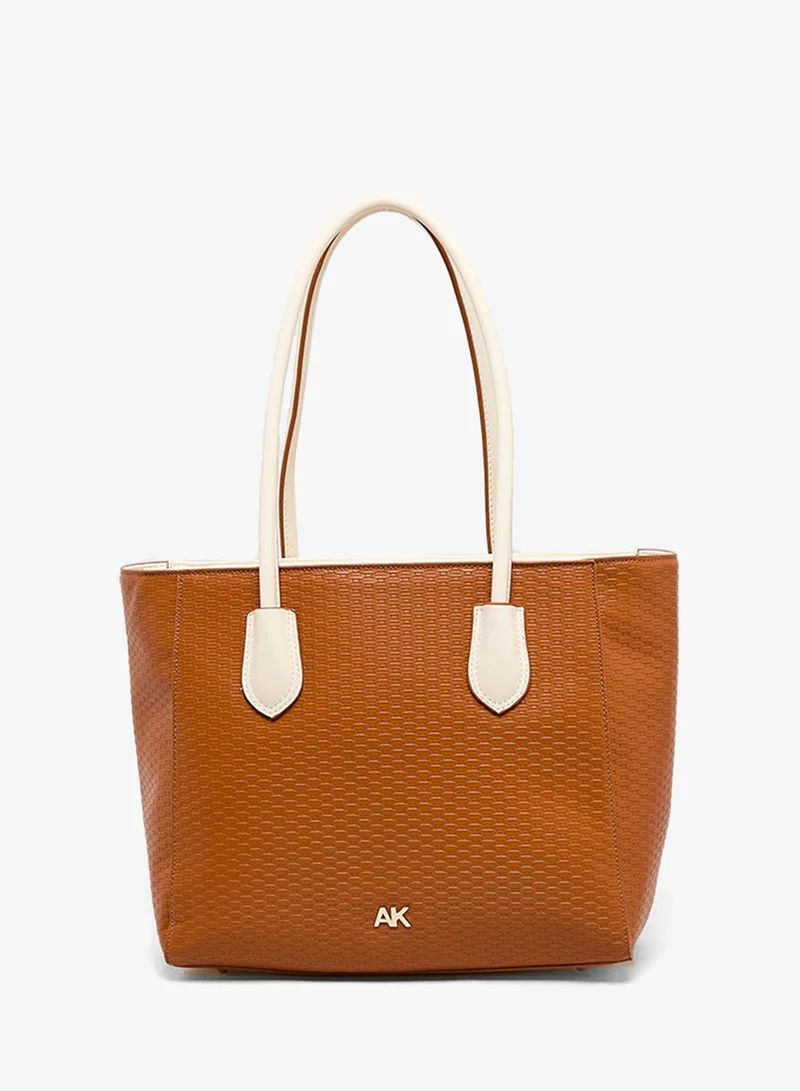 ANNE KLEIN  Anne Klein Textured Pu Zip Closure Tote Bag for Women | Best Price UAE