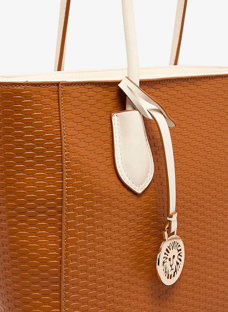 ANNE KLEIN  Anne Klein Textured Pu Zip Closure Tote Bag for Women | Best Price UAE