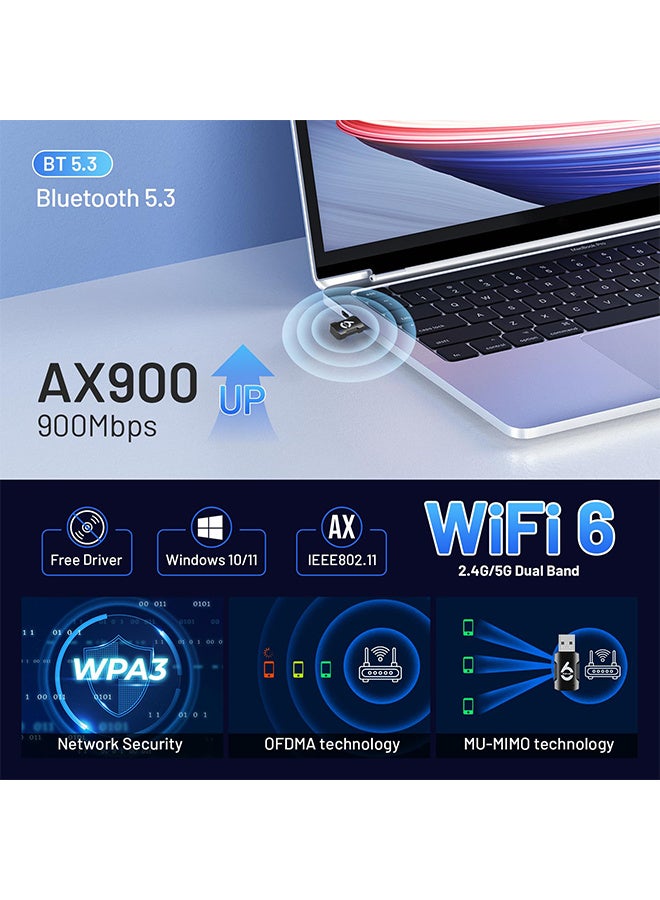 Bluetooth Wireless USB WiFi Adapter for PC, Long Range USB Bluetooth Dongle, Wireless Transfer for Bluetooth Mouse Keyboard Headphones Speakers,Desktop,Support Laptop-Win11/10/8.1 - Image 5