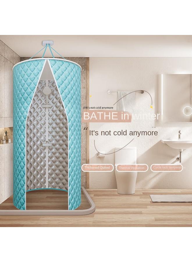 Bluejw High-end Bathroom Round Bath Cover Bath Account Thickened Thermal Insulation Cotton Winter Bath Shower Curtain Home Warm Shower Protection - Image 3