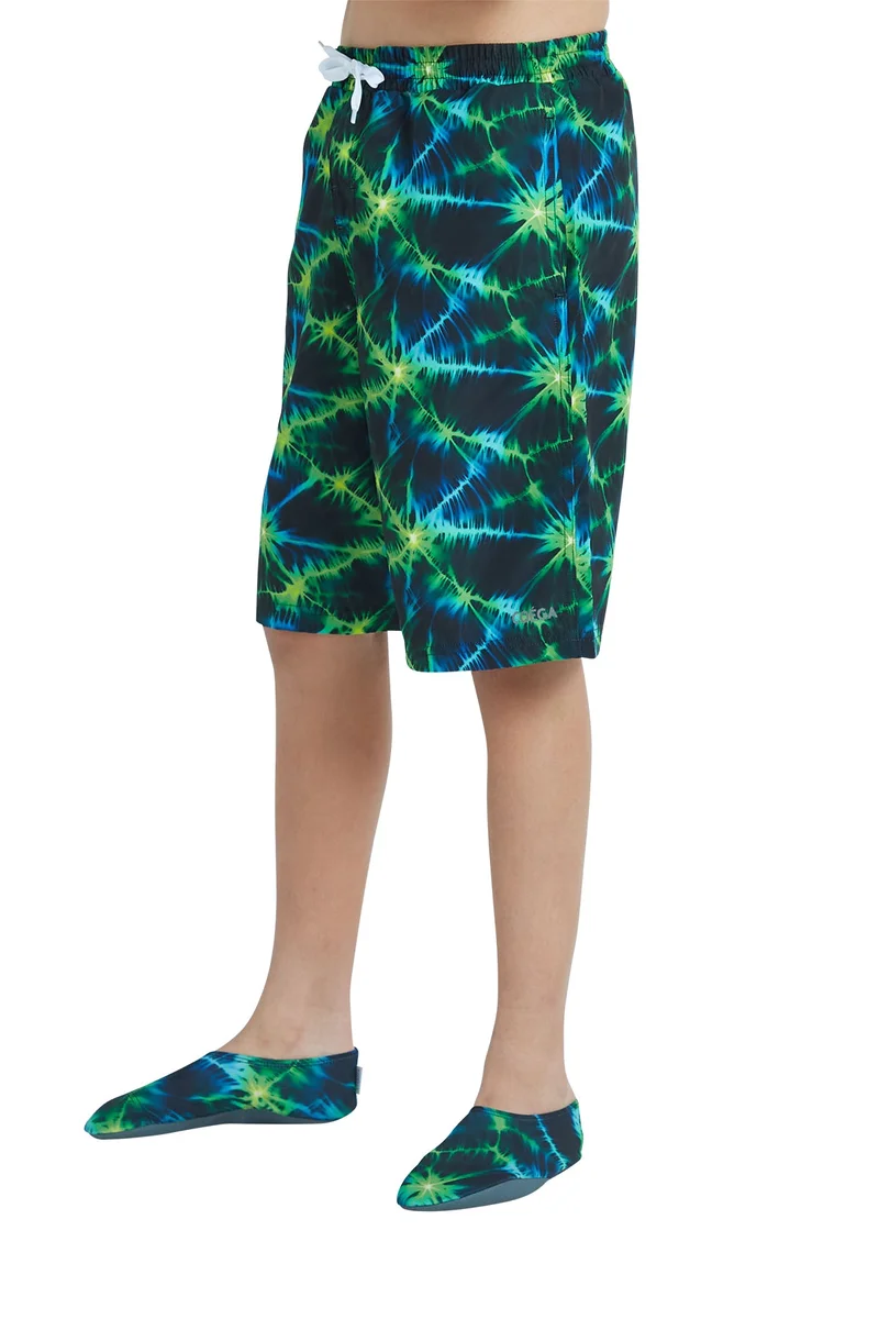 COEGA SUNWEAR COEGA Boys Youth Swim Boardshorts - Nero Green Tie Dye