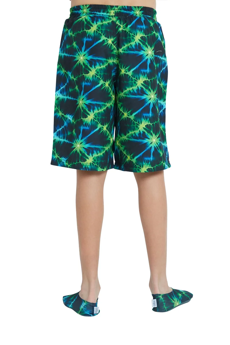 COEGA SUNWEAR COEGA Boys Youth Swim Boardshorts - Nero Green Tie Dye